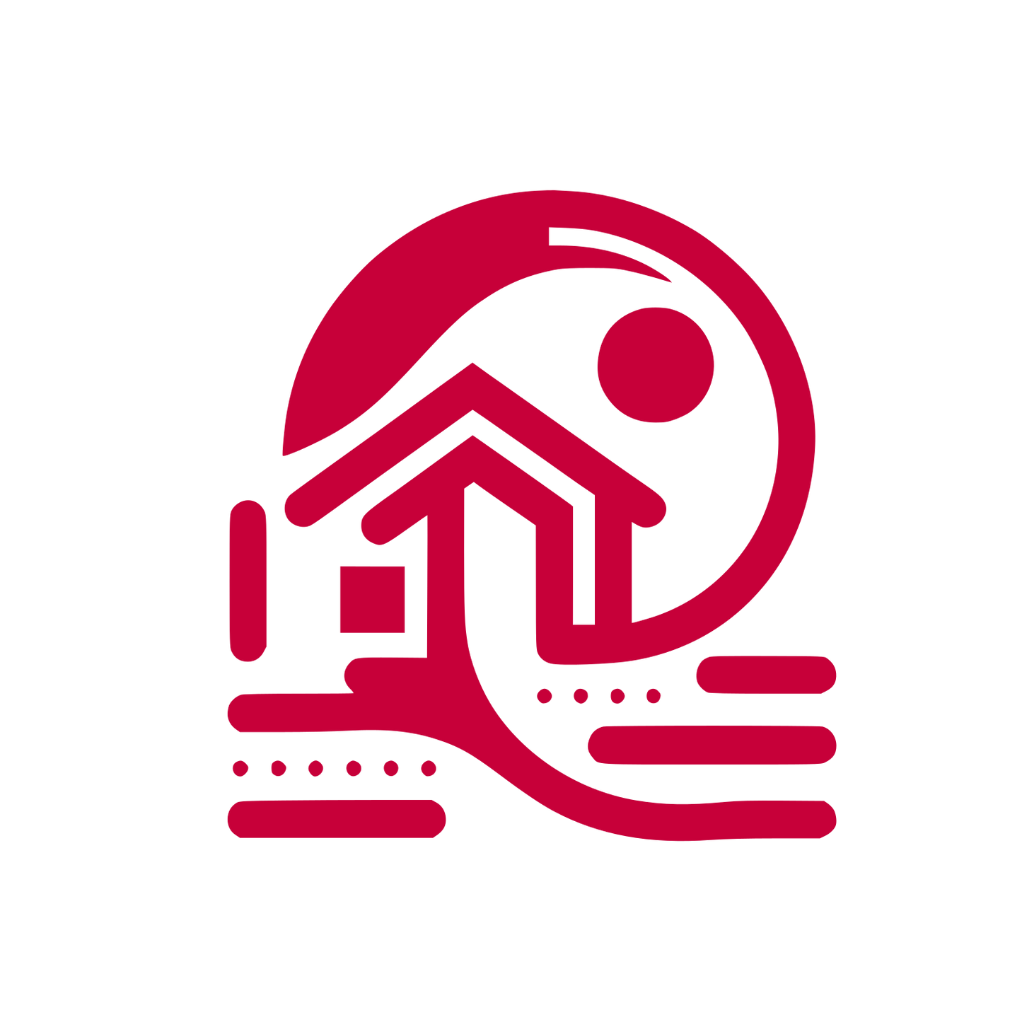 Line House Sun Logo #C70039