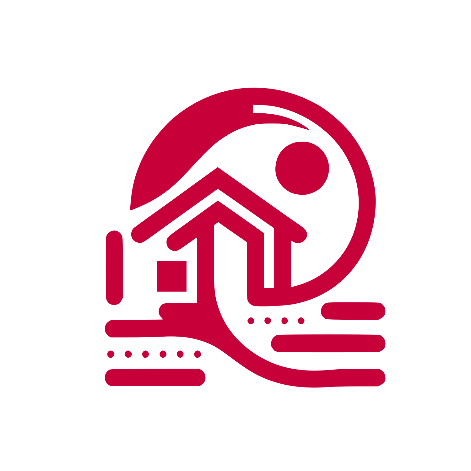 Line House Sun Logo #C70039
