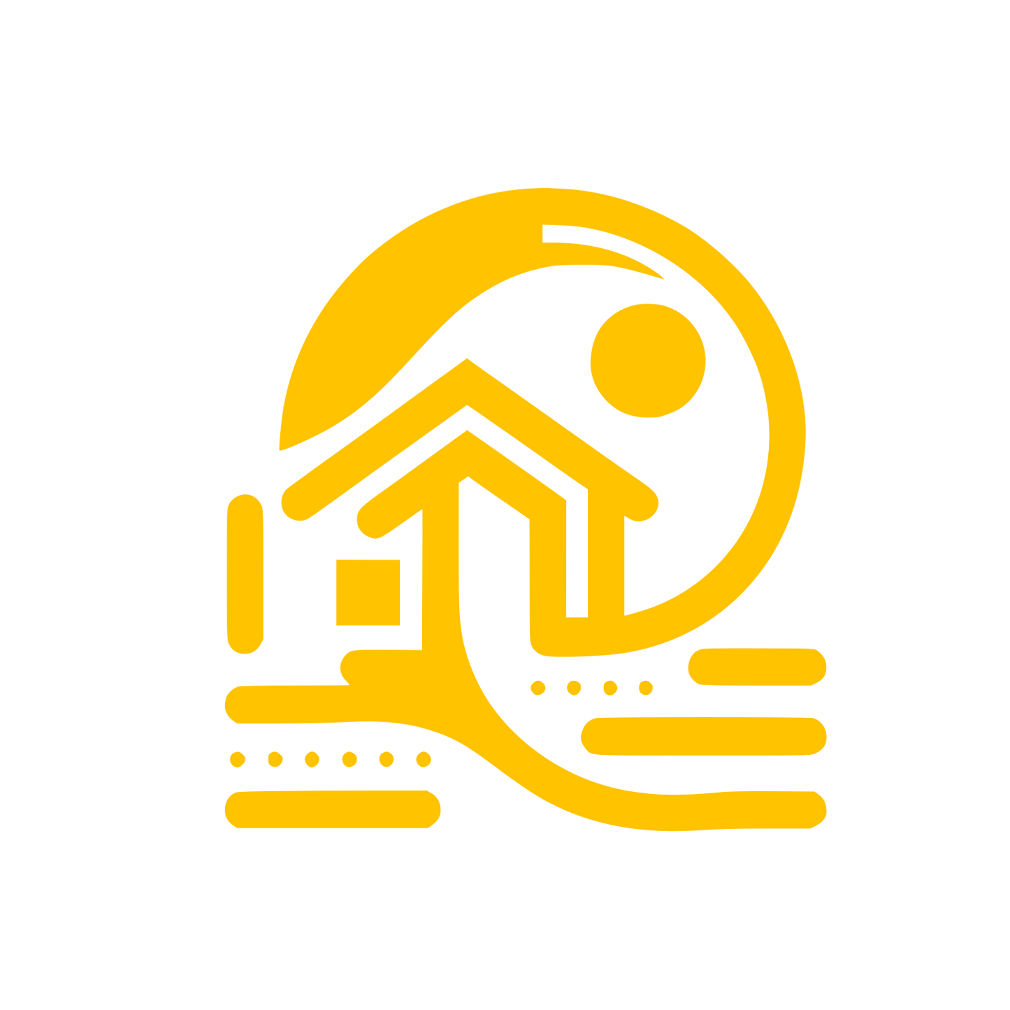 Line House Sun Logo #FFC300