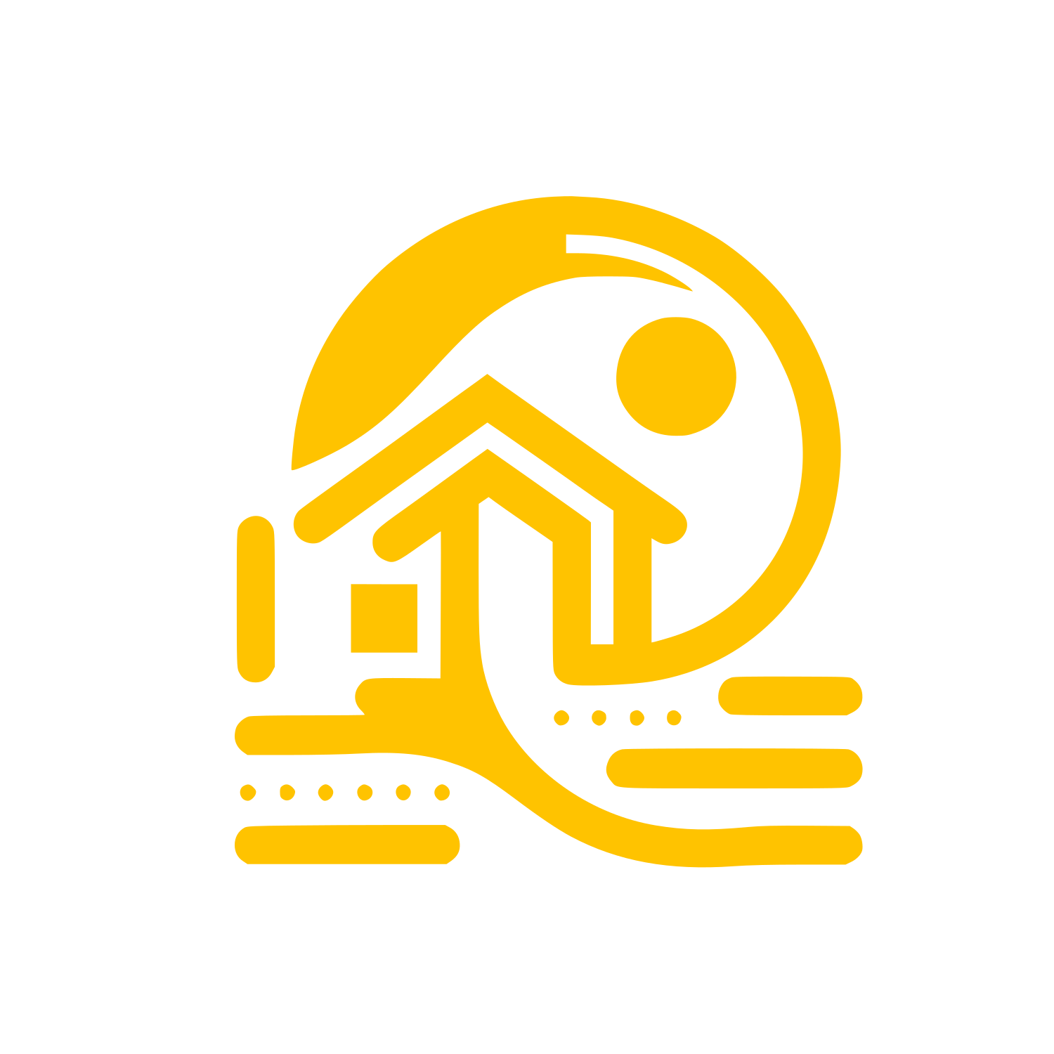 Line House Sun Logo #FFC300