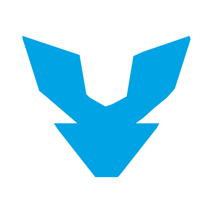 Robot Face Emblem Logo #00a3e4