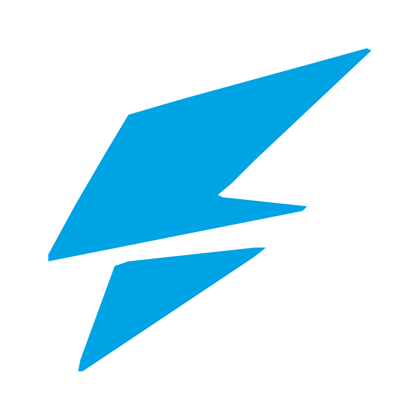 Lightning Bolt Robot Logo #00a3e4