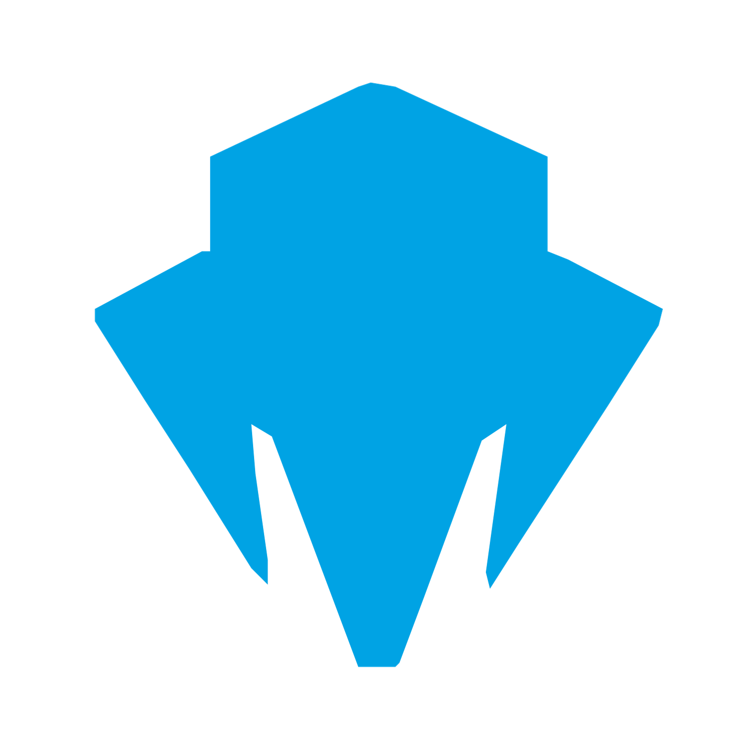 Robot Helmet Mask Logo #00a3e4