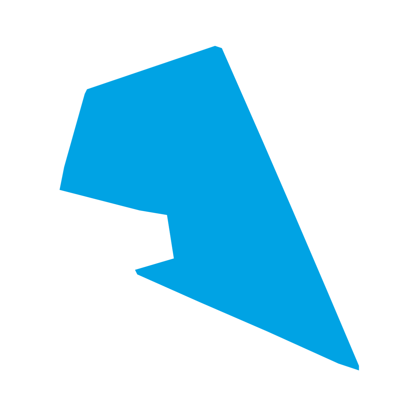Angular Robot Head Logo #00a3e4