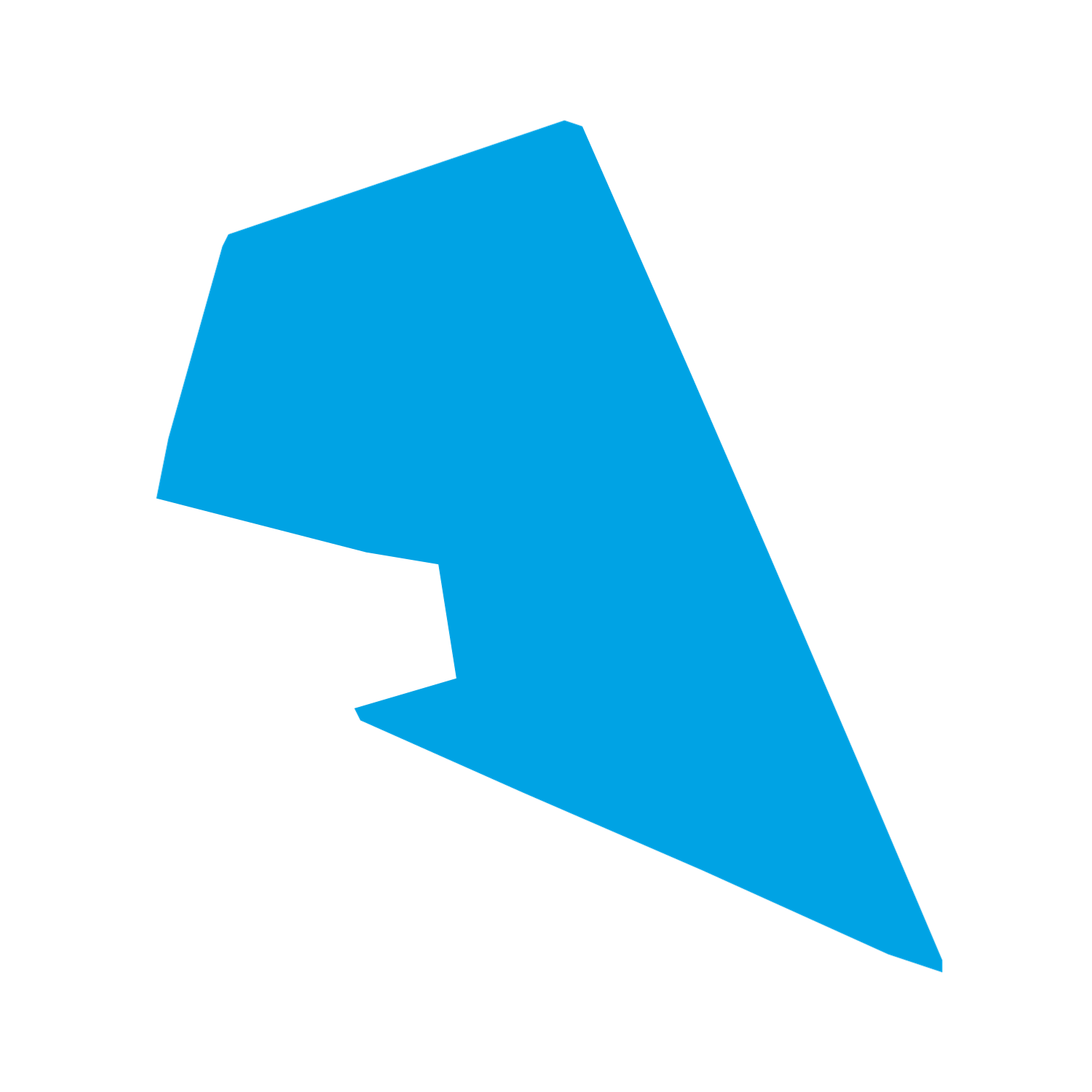 Angular Robot Head Logo #00a3e4