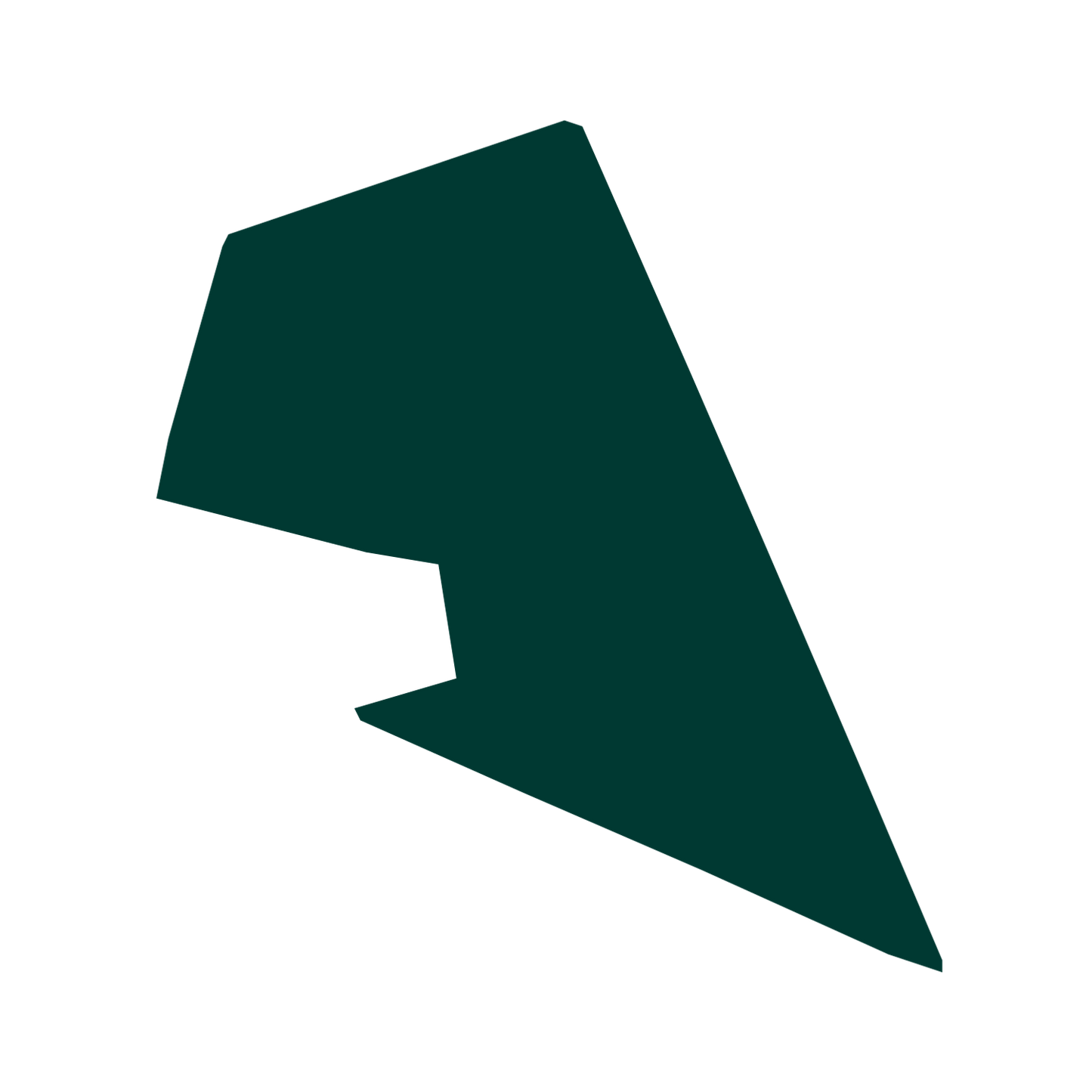 Angular Robot Head Logo #003932