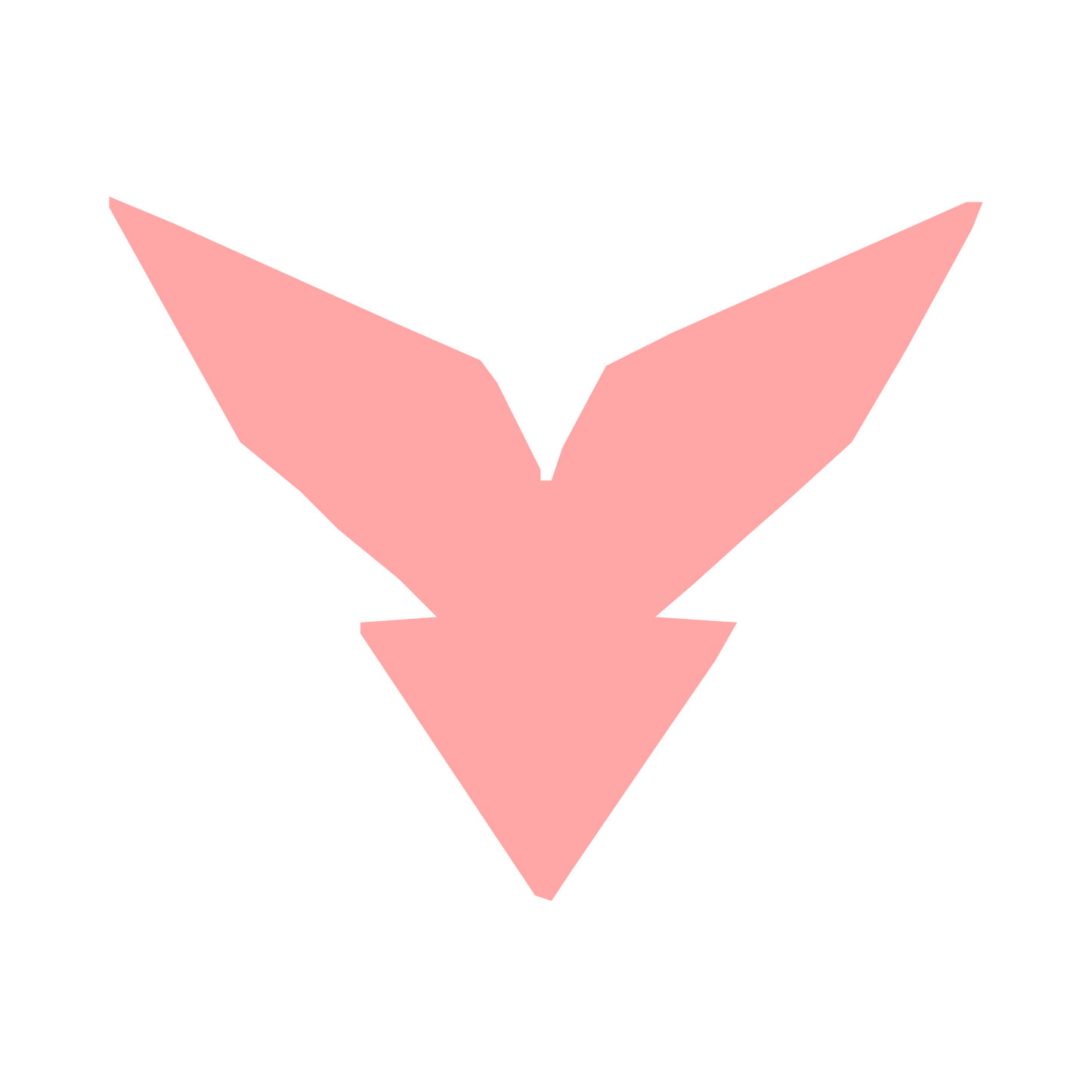 Robot Wings Arrow Logo #ffa6a6