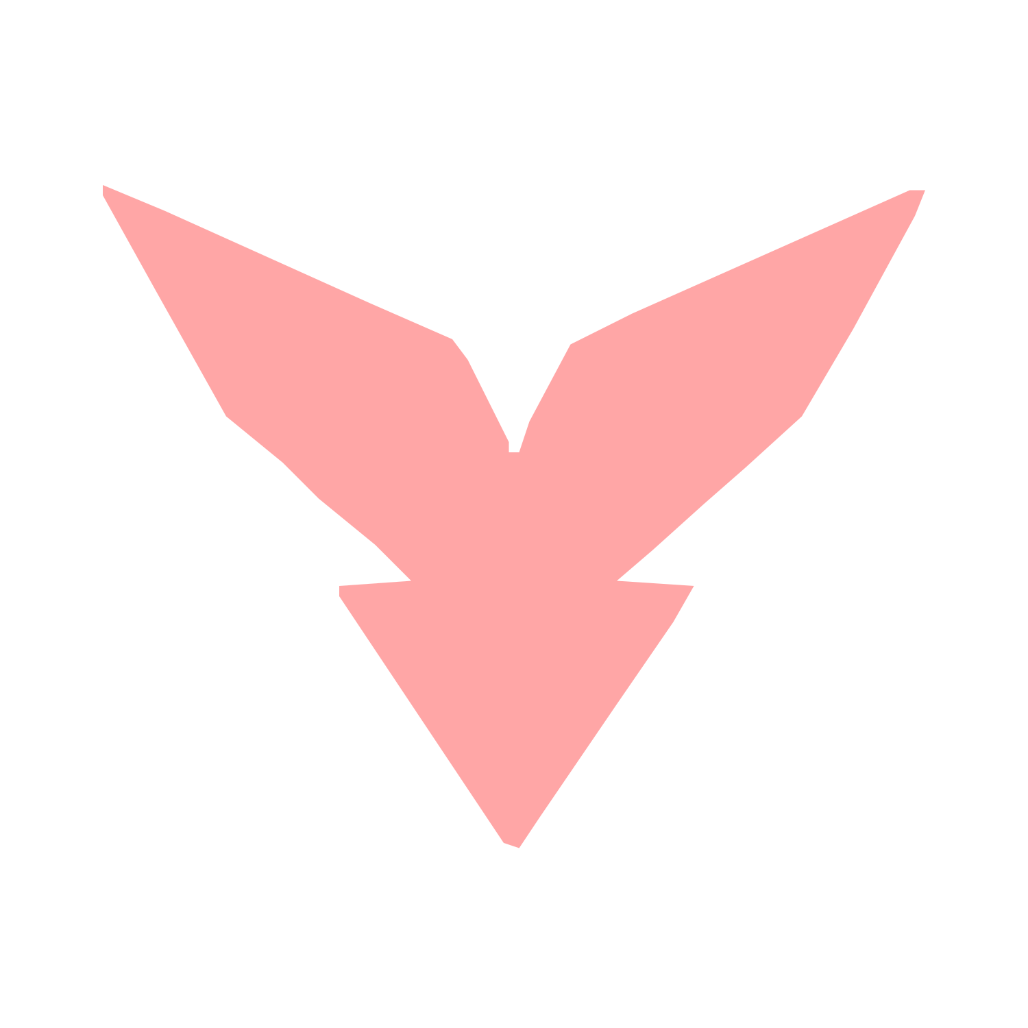 Robot Wings Arrow Logo #ffa6a6