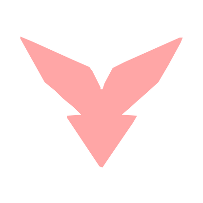Robot Wings Arrow Logo #ffa6a6