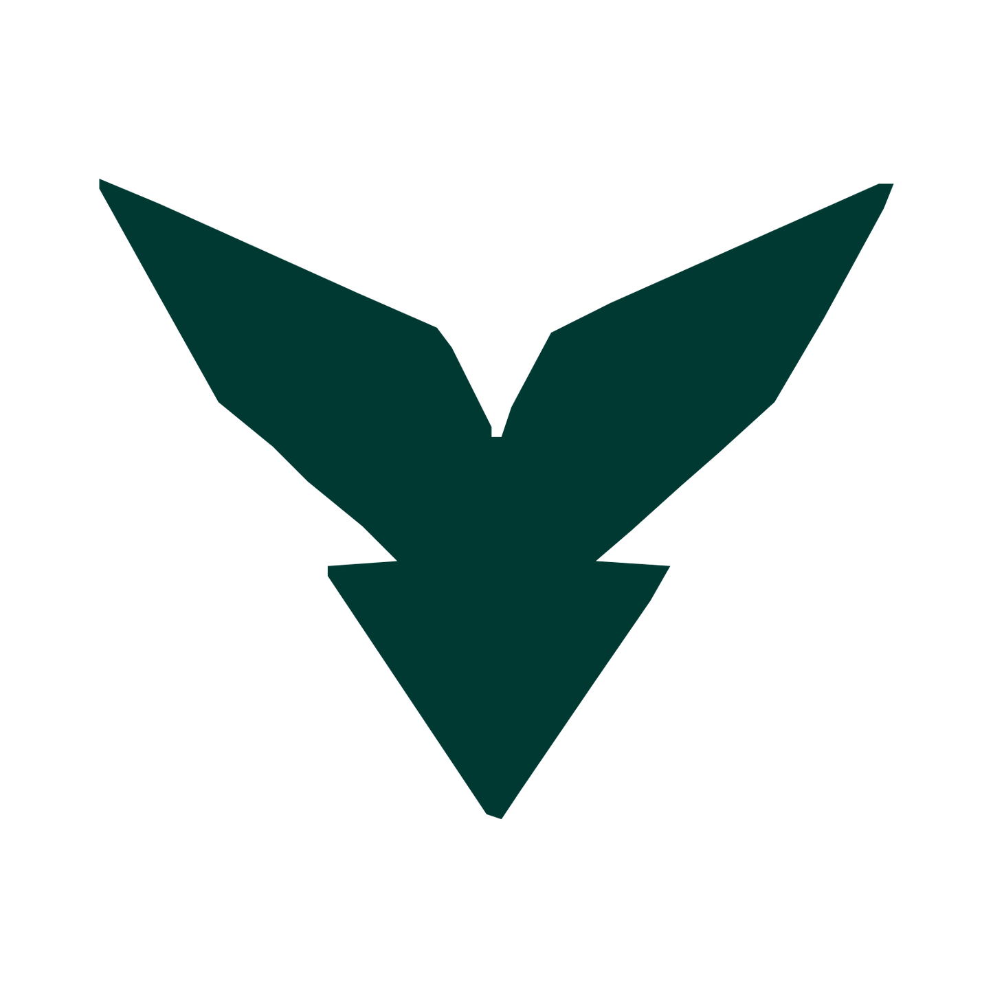 Robot Wings Arrow Logo #003932