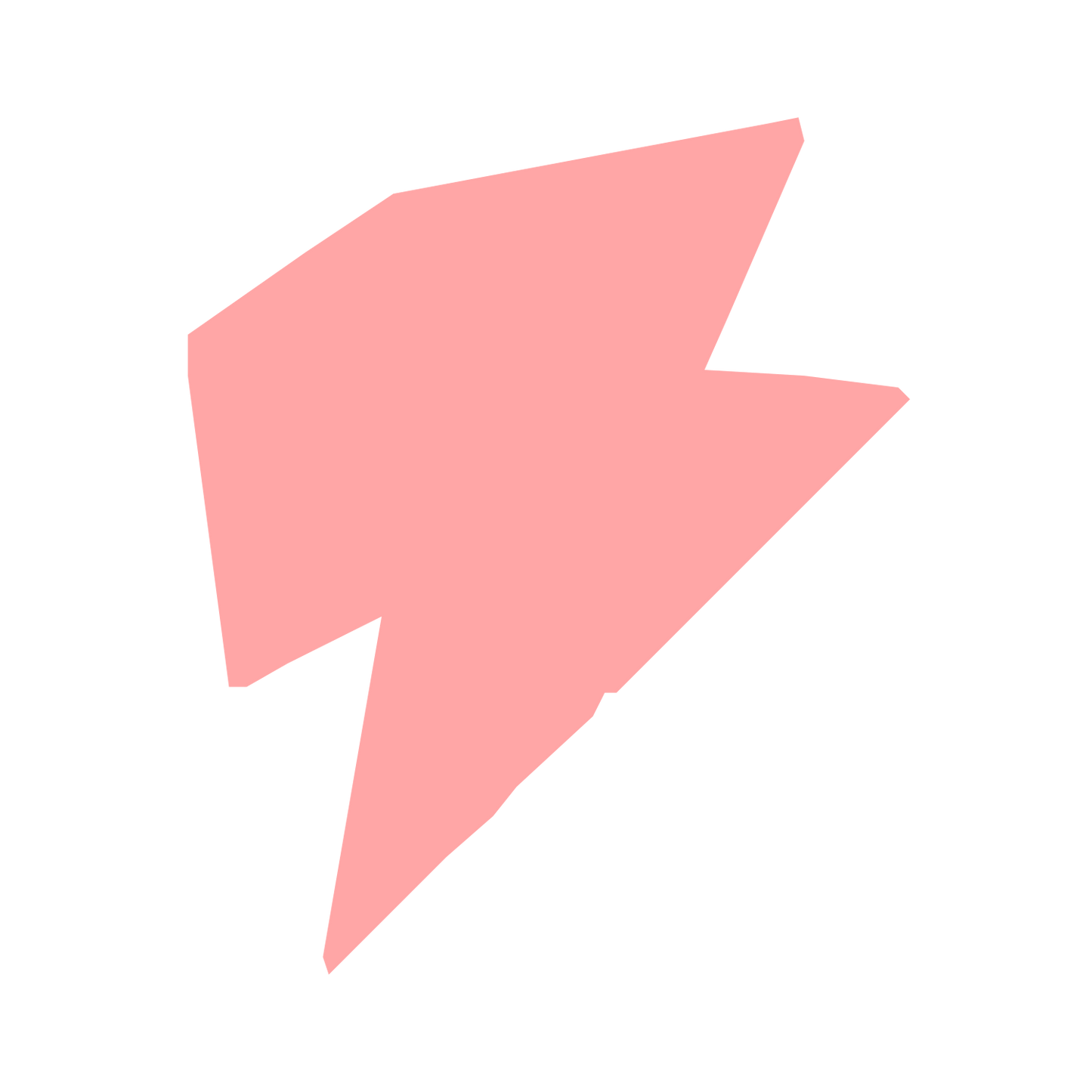 Lightning Bolt Robot Logo #ffa6a6