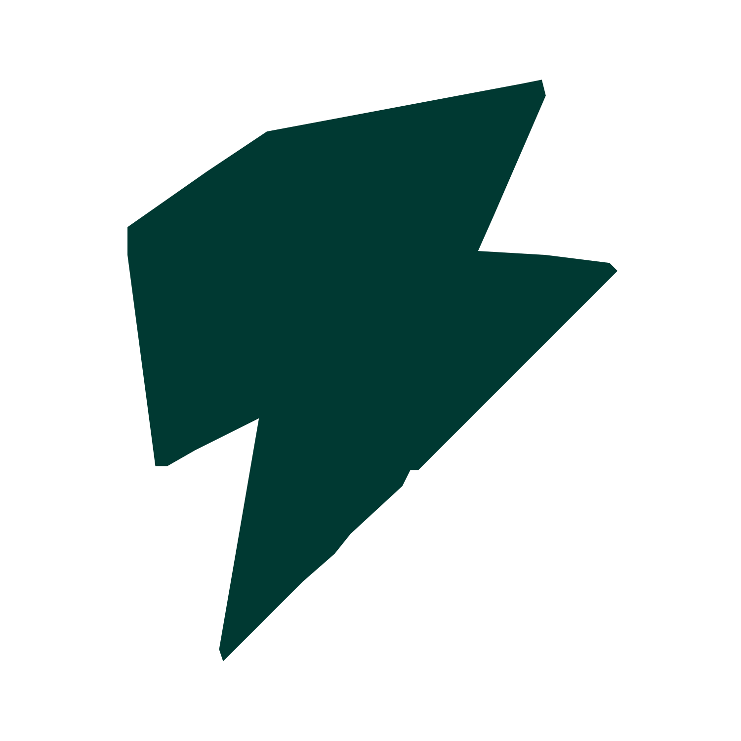 Lightning Bolt Robot Logo #003932