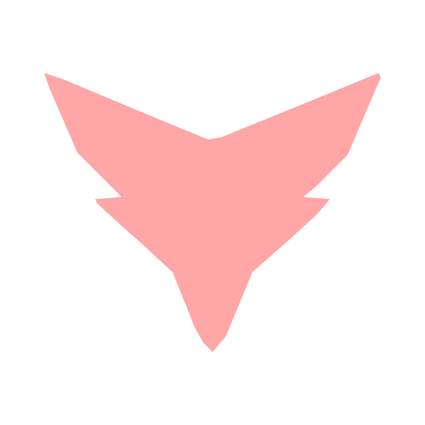Robot Face Emblem Logo #ffa6a6