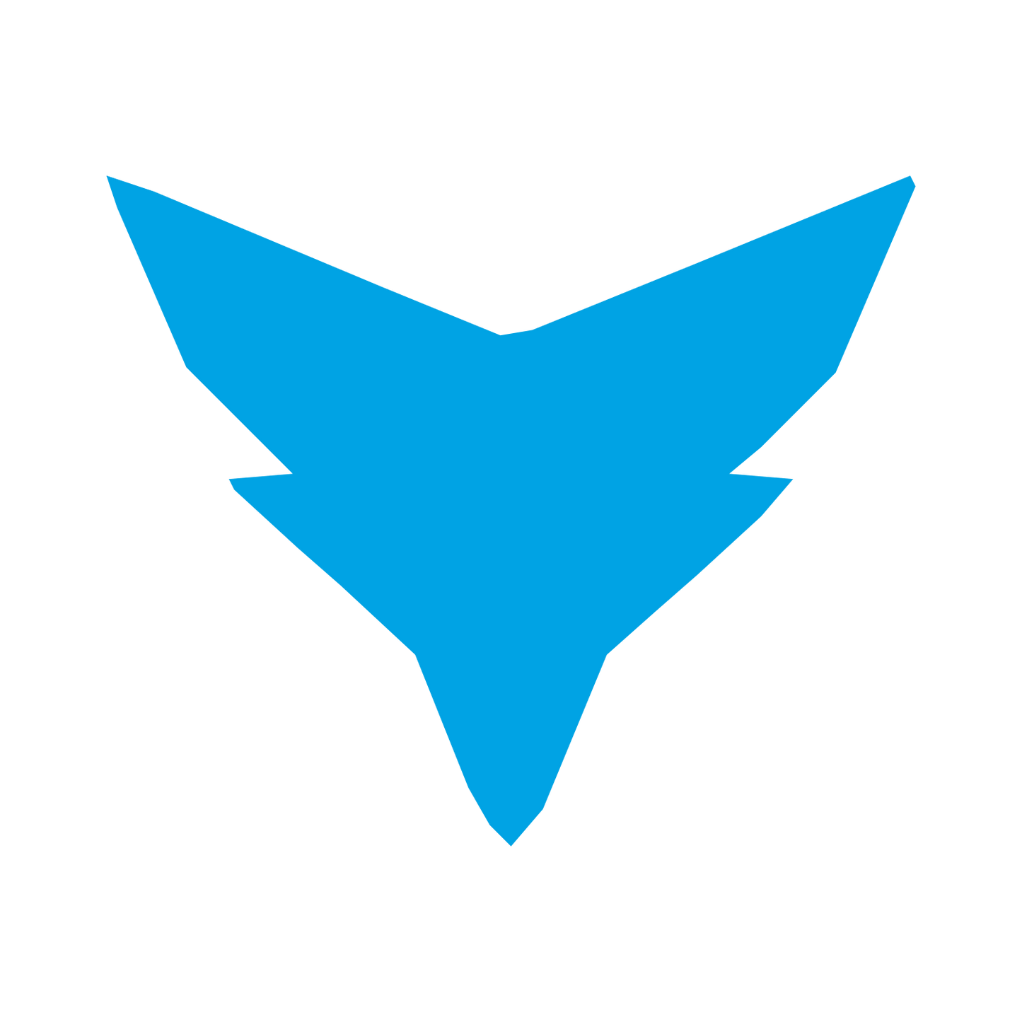 Robot Face Emblem Logo #00a3e4