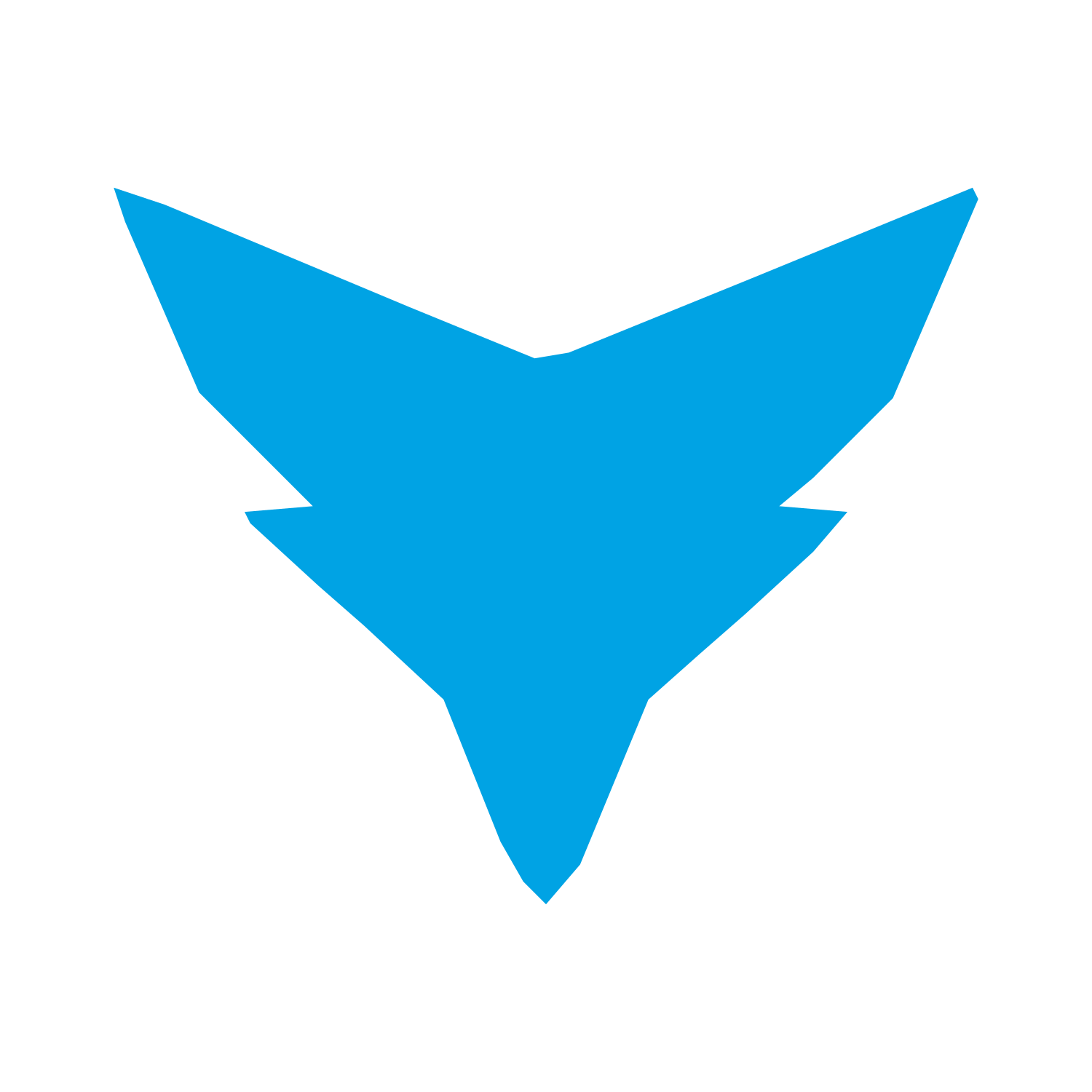 Robot Face Emblem Logo #00a3e4