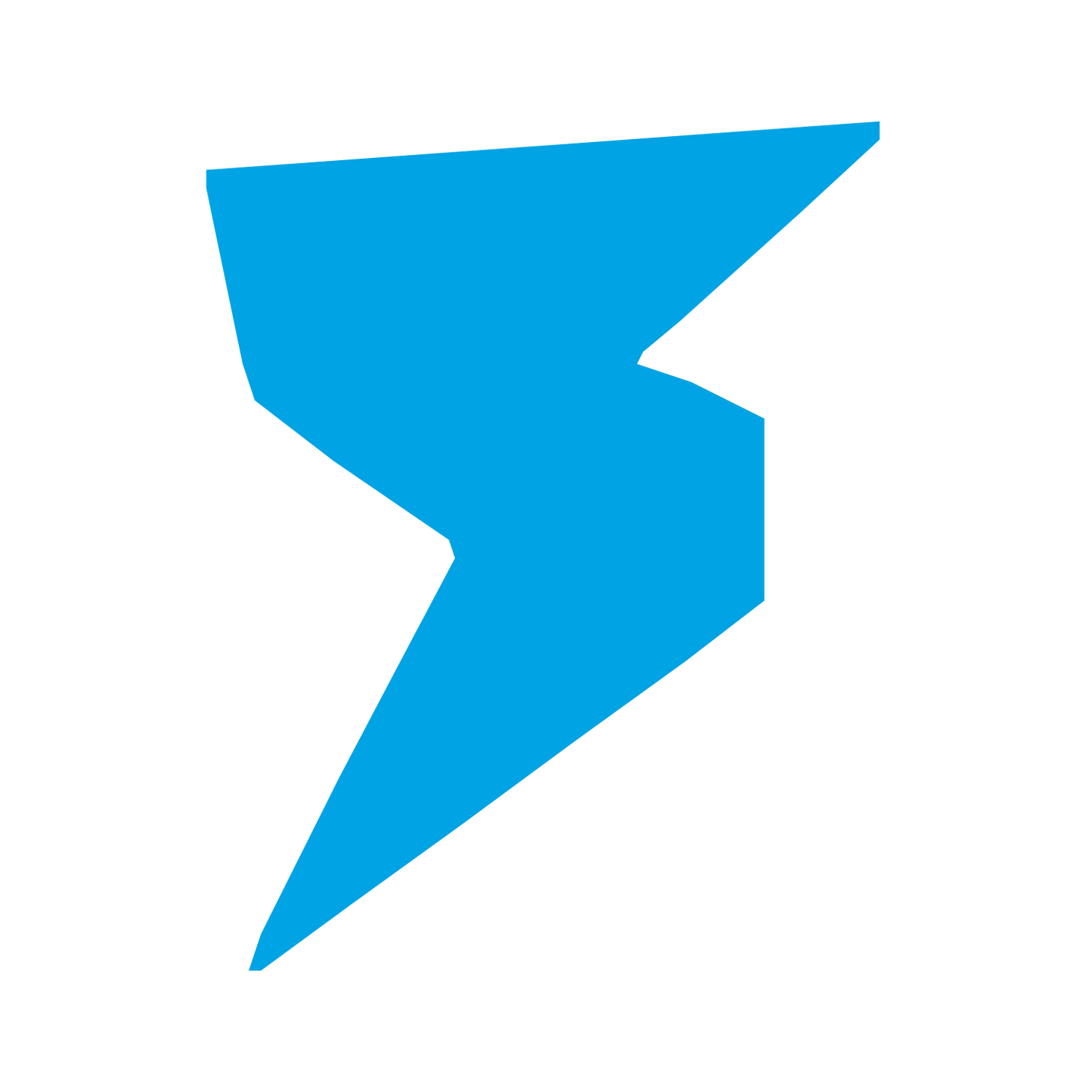 Lightning Bolt Robot Logo #00a3e4