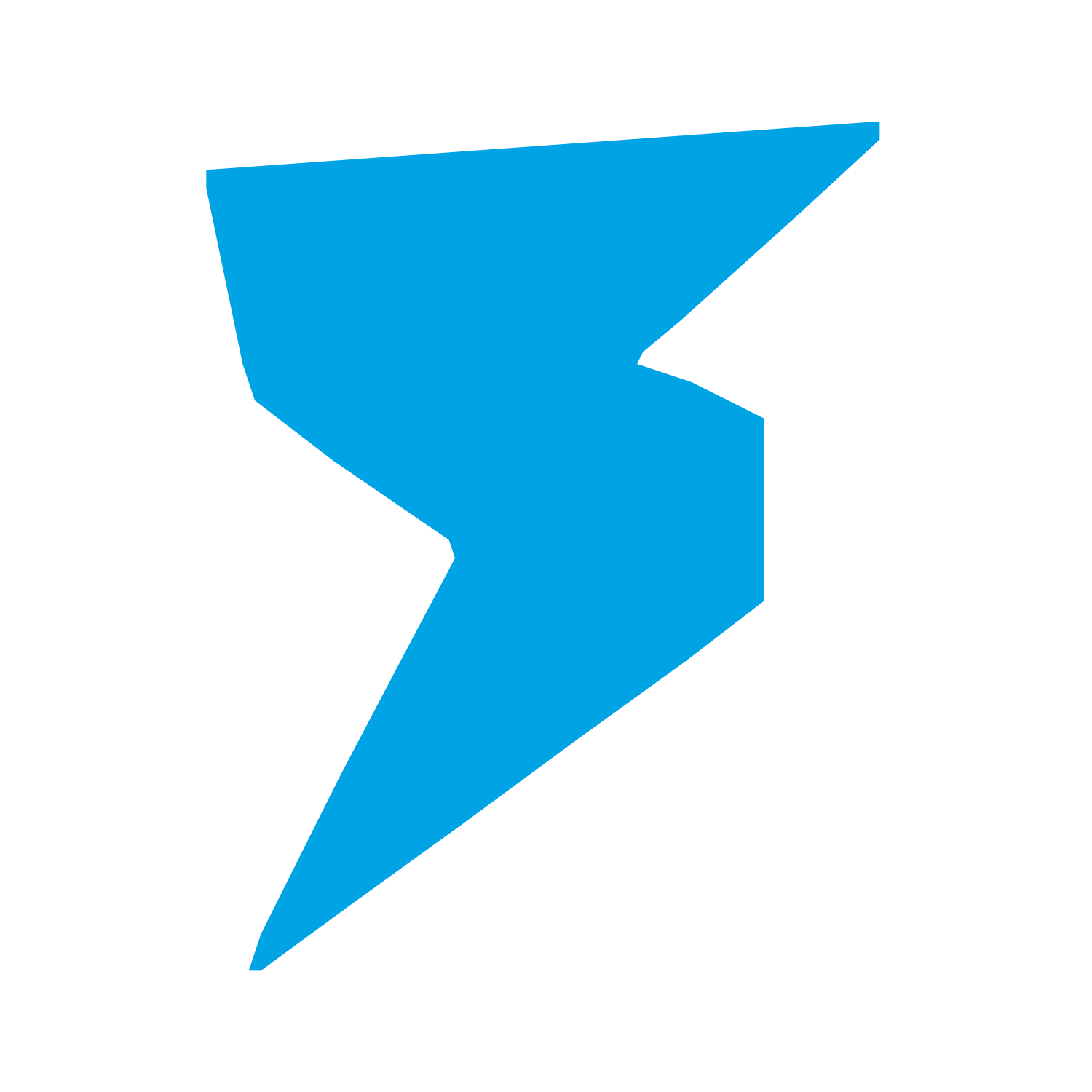 Lightning Bolt Robot Logo #00a3e4