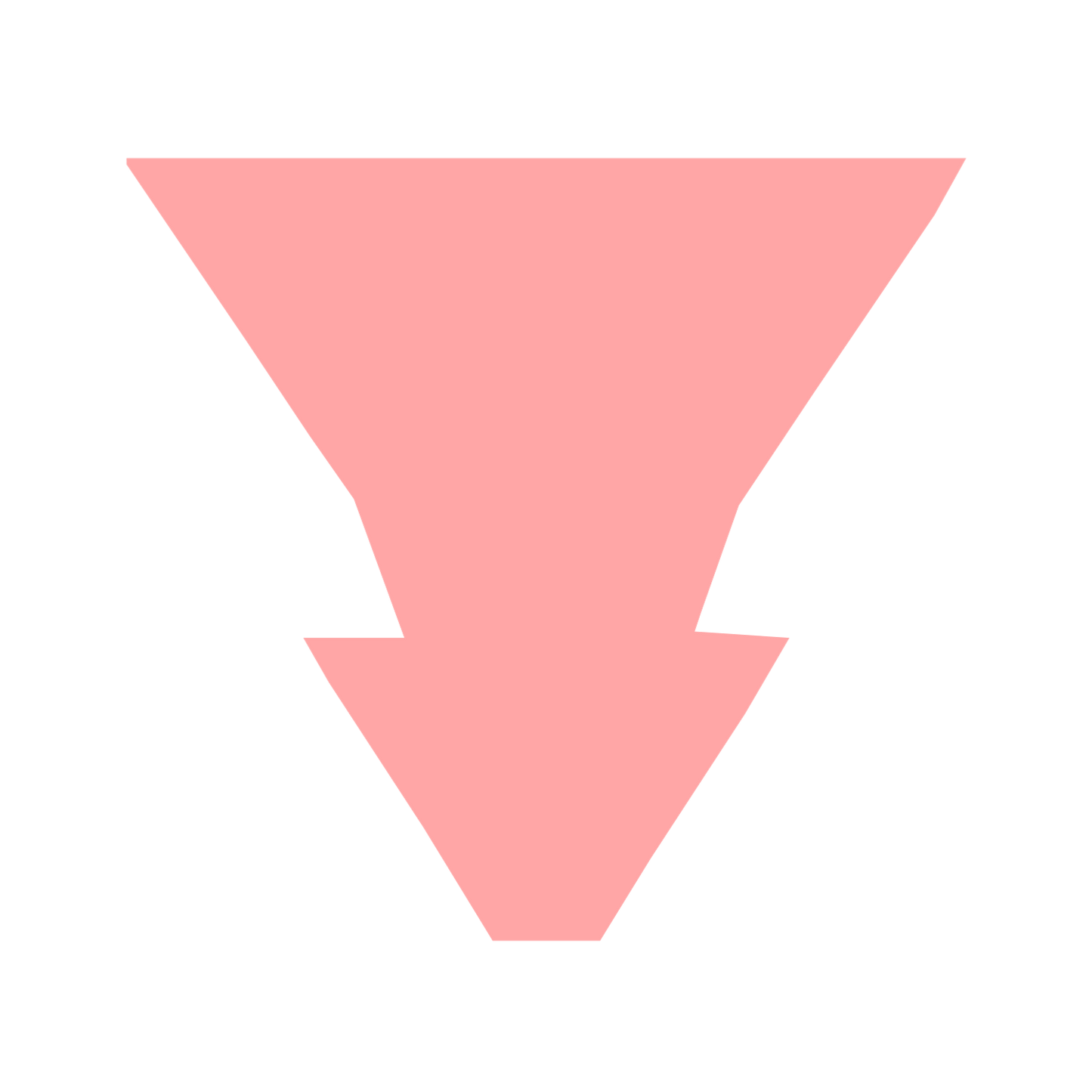 Stacked Arrows Down Logo #ffa6a6