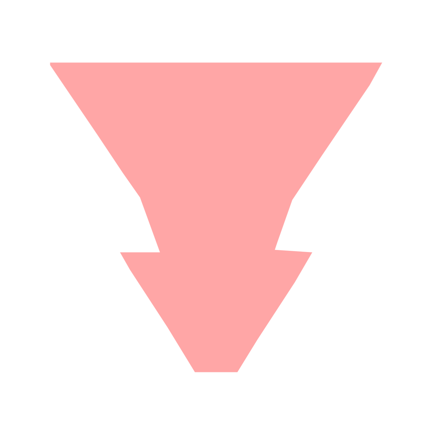 Stacked Arrows Down Logo #ffa6a6