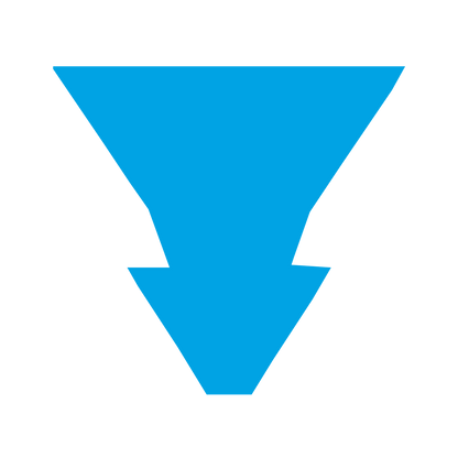 Stacked Arrows Down Logo #00a3e4