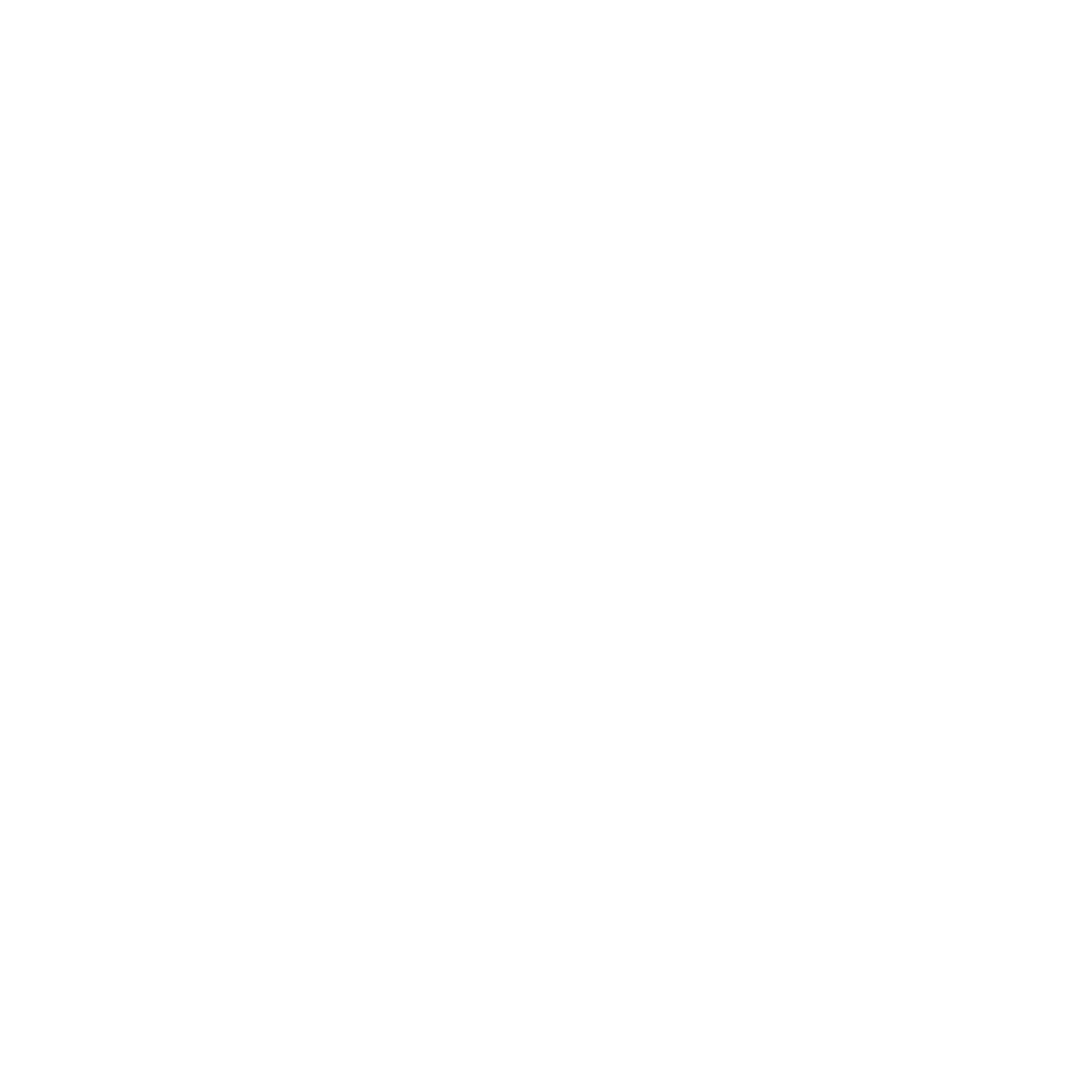Stacked Arrows Down Logo #ffffff
