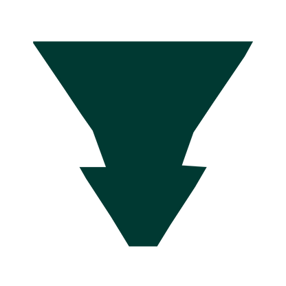 Stacked Arrows Down Logo #003932
