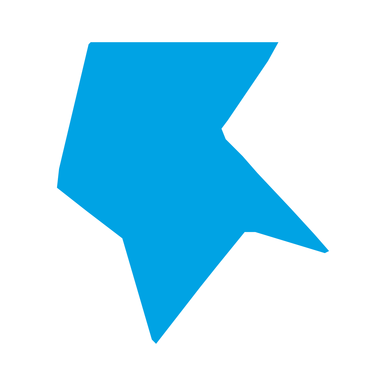 Robot Arrow Head Logo #00a3e4