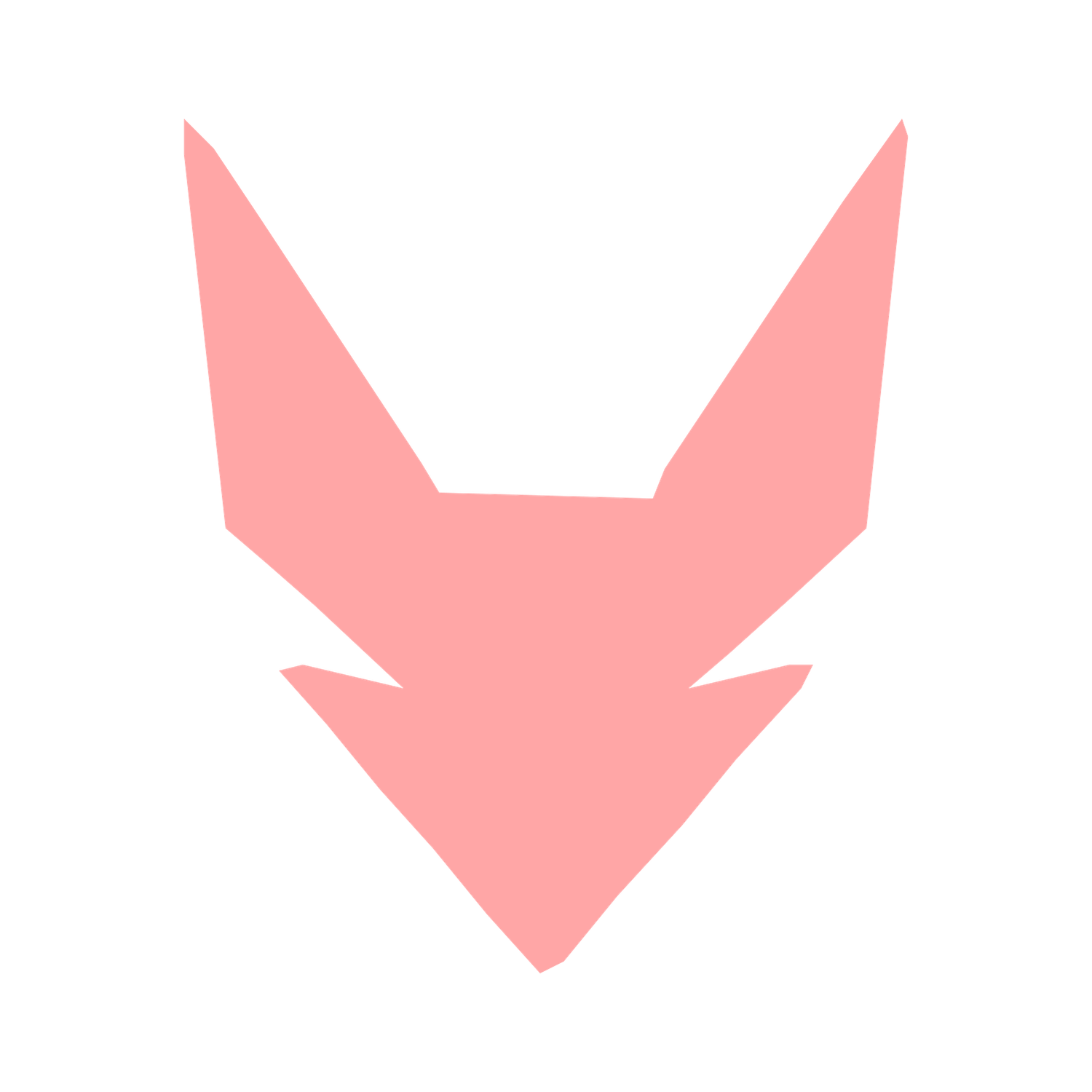 Robot Fox Face Logo #ffa6a6