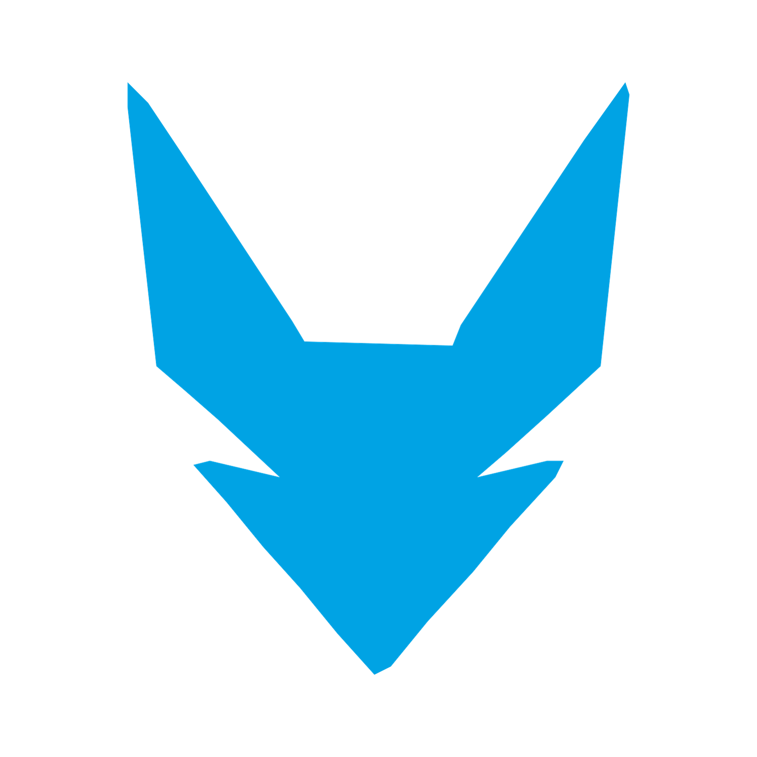 Robot Fox Face Logo #00a3e4