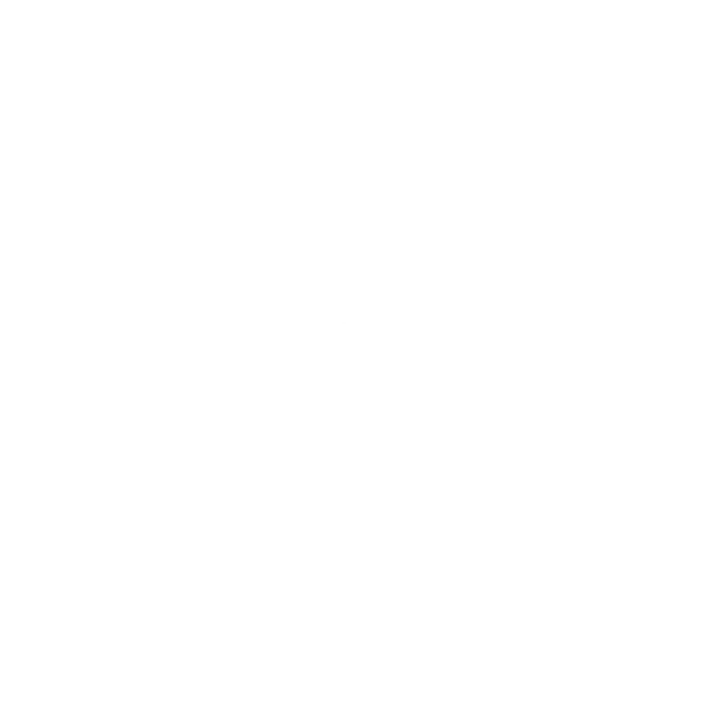 Robot Fox Face Logo #ffffff