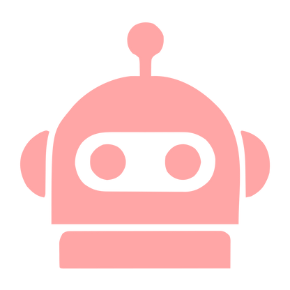 Bold Robot Head Logo #ffa6a6