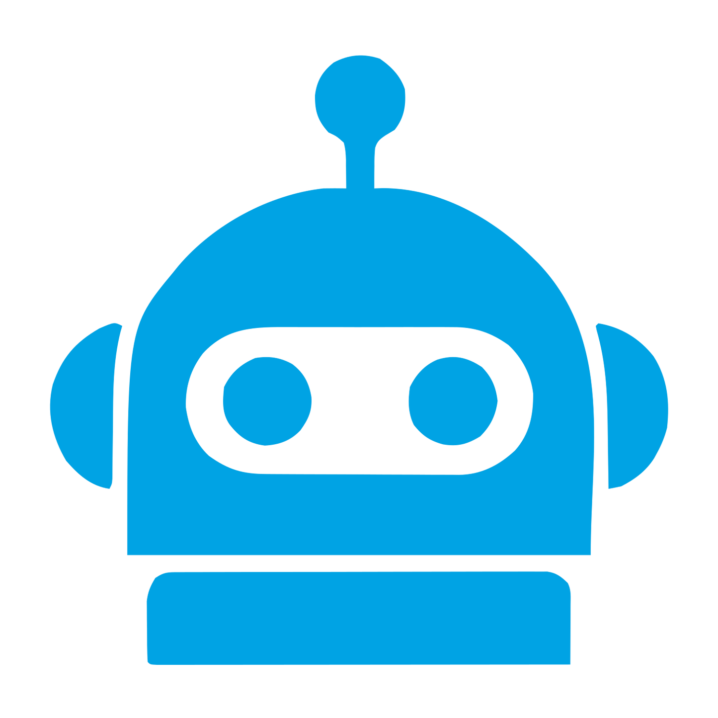 Bold Robot Head Logo #00a3e4