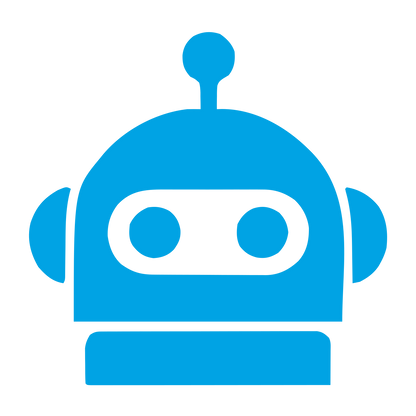 Bold Robot Head Logo #00a3e4