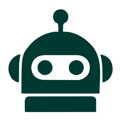 Bold Robot Head Logo #003932