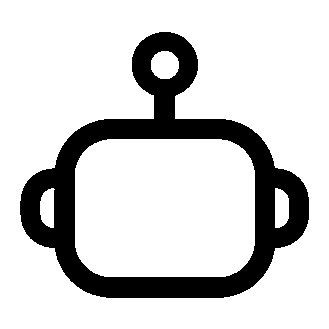 Monoline Robot Head Logo