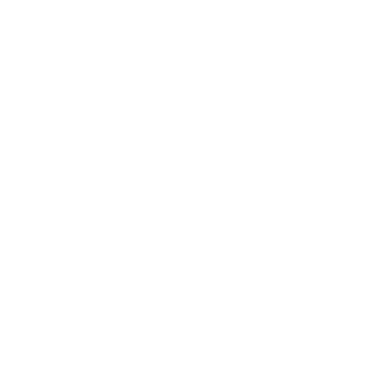 Monoline Robot Head Logo #ffffff