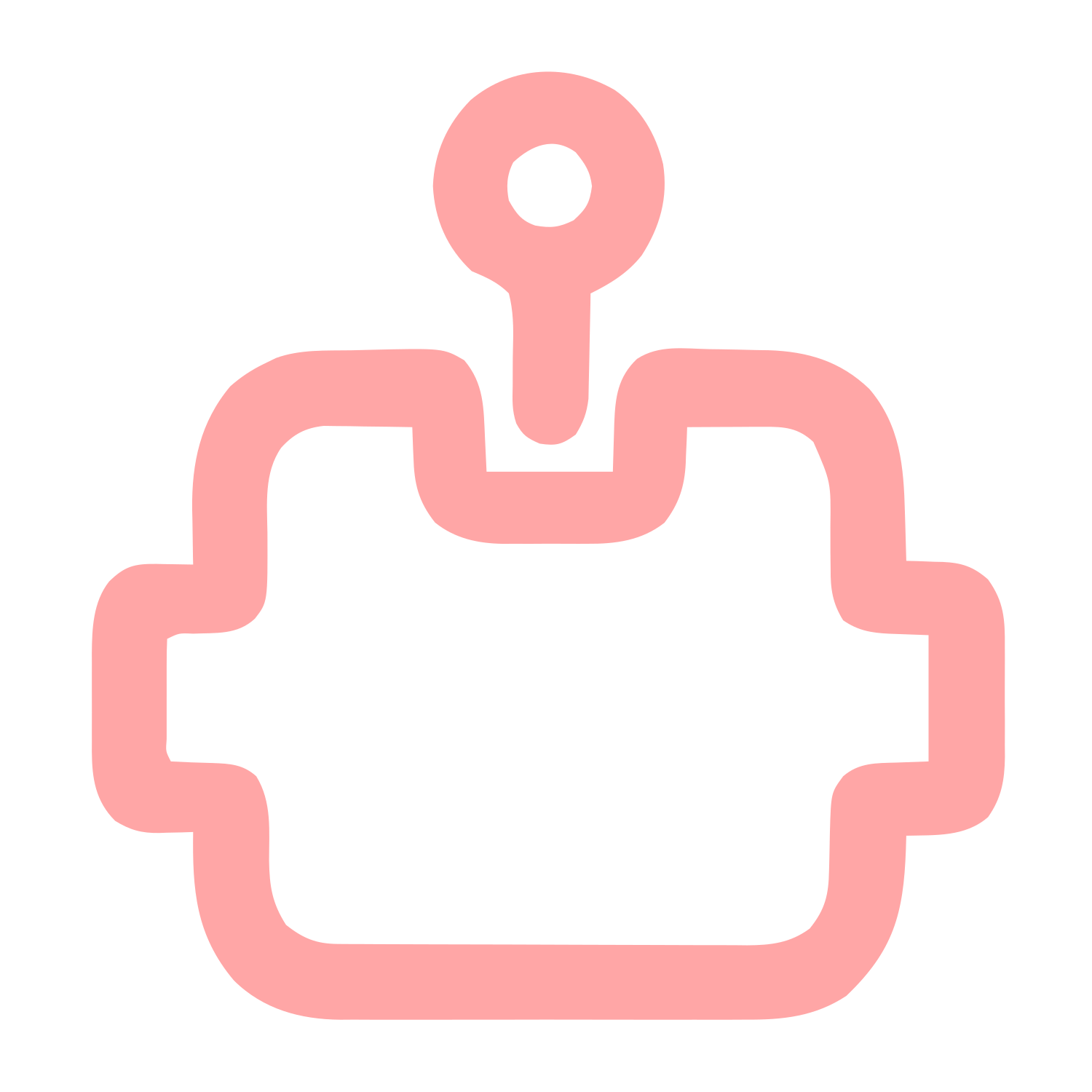 Monoline Robot Body Logo #ffa6a6