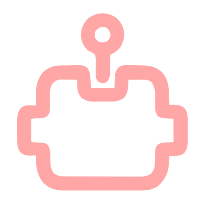Monoline Robot Body Logo #ffa6a6