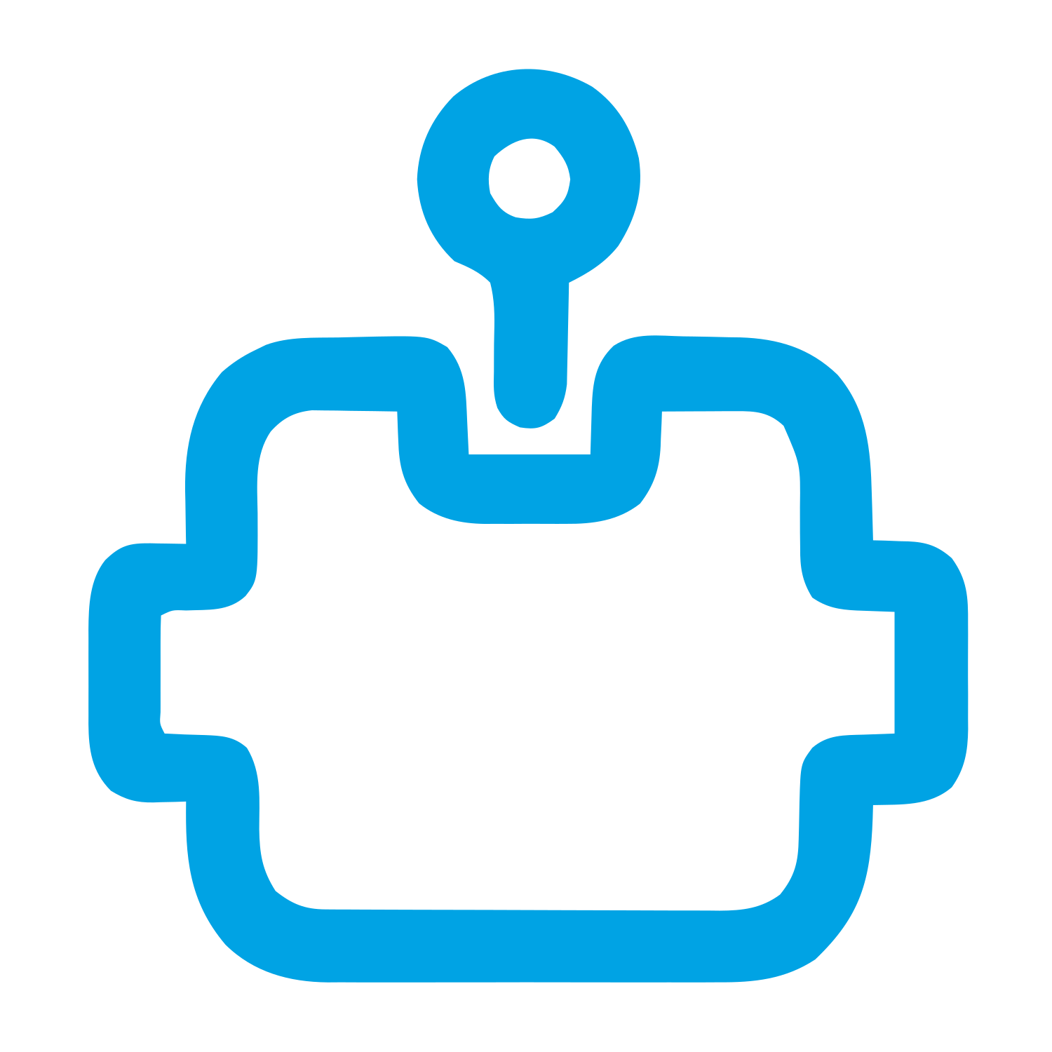 Monoline Robot Body Logo #00a3e4