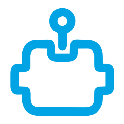 Monoline Robot Body Logo #00a3e4