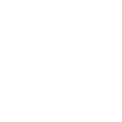 Monoline Robot Body Logo #ffffff
