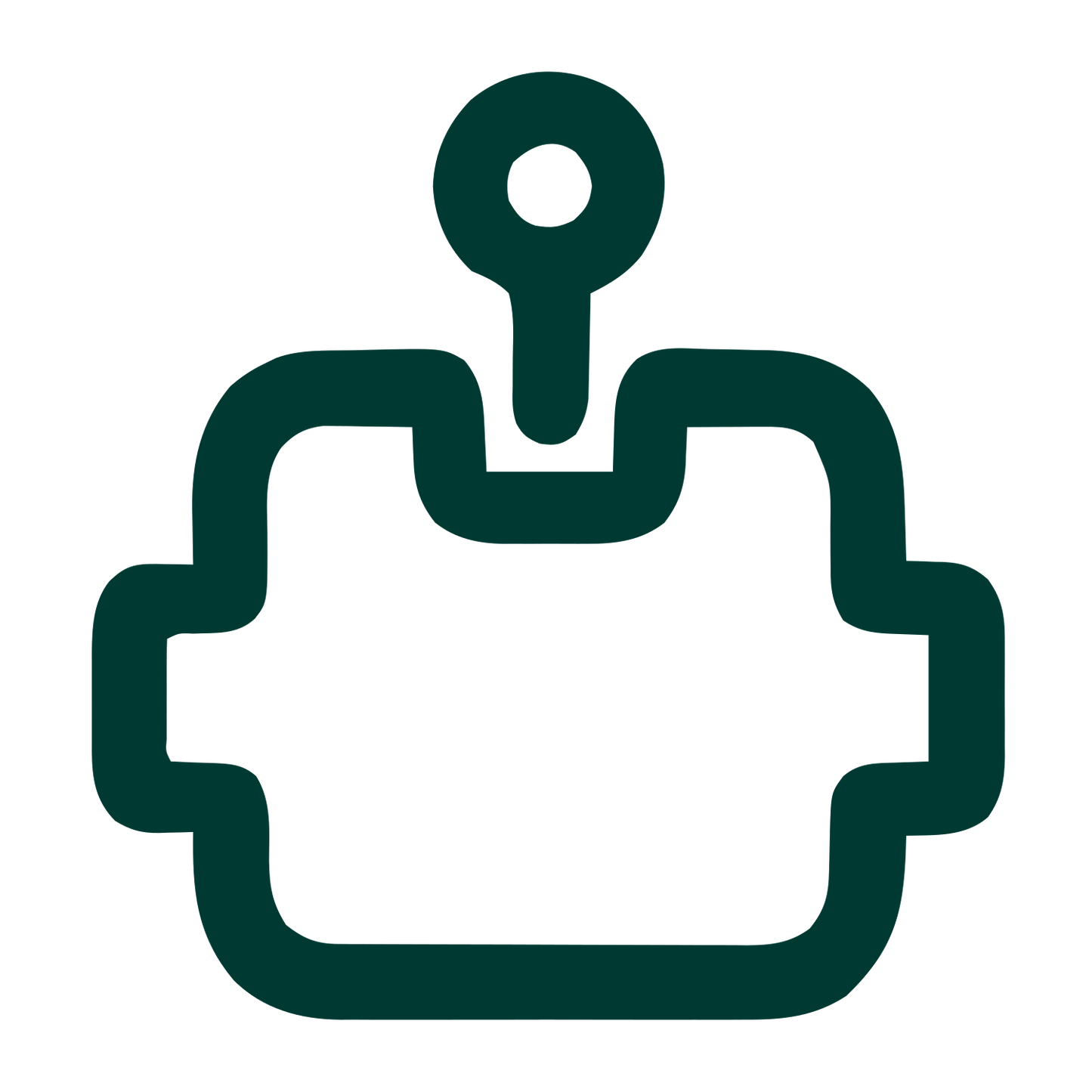 Monoline Robot Body Logo #003932