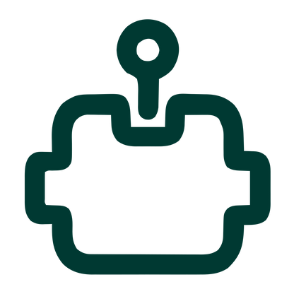 Monoline Robot Body Logo #003932