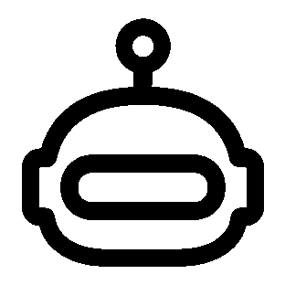 Monoline Robot Head Logo