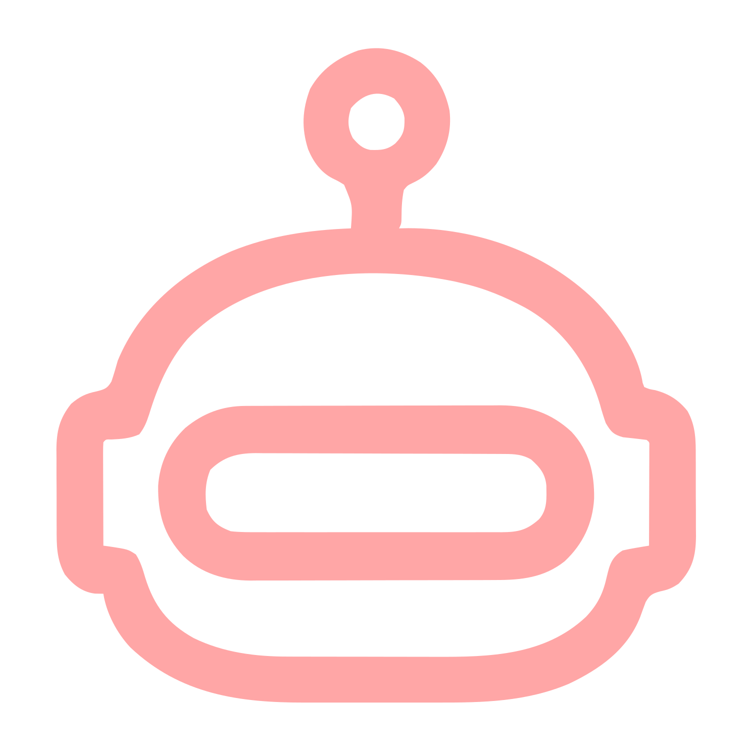 Monoline Robot Head Logo #ffa6a6