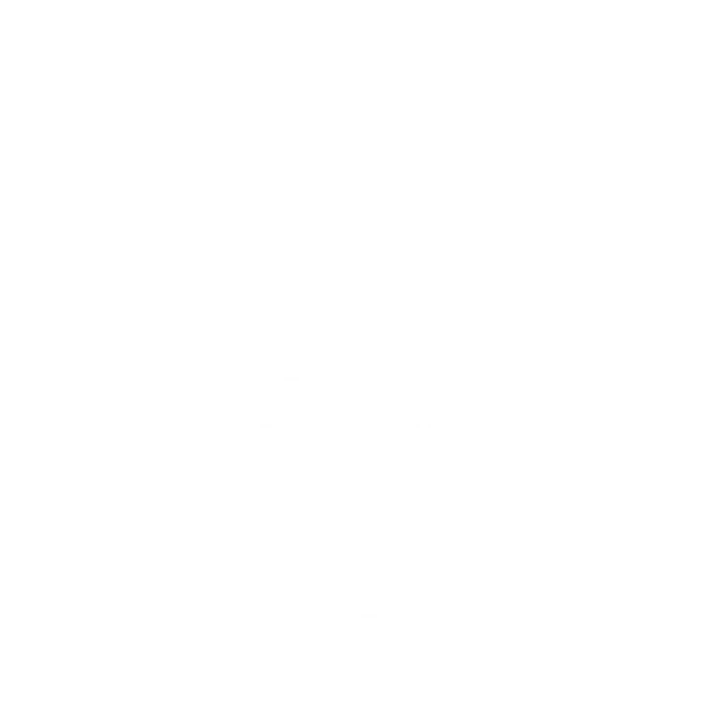 Monoline Robot Head Logo #ffffff
