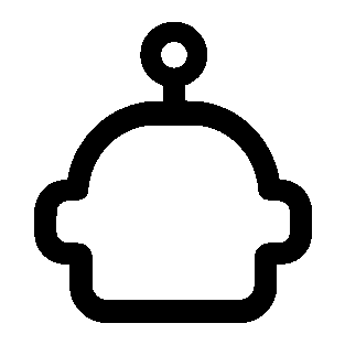 Monoline Robot Head Logo
