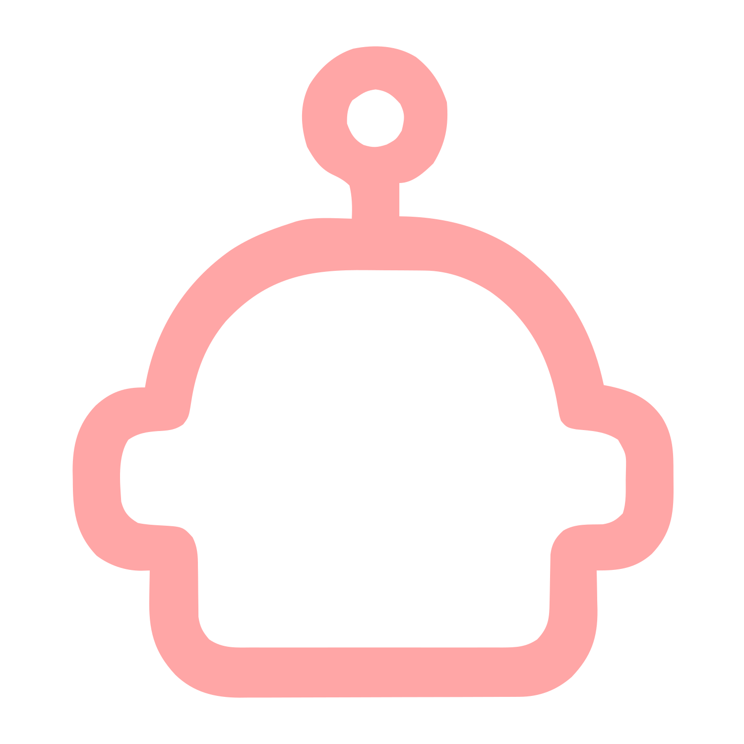 Monoline Robot Head Logo #ffa6a6