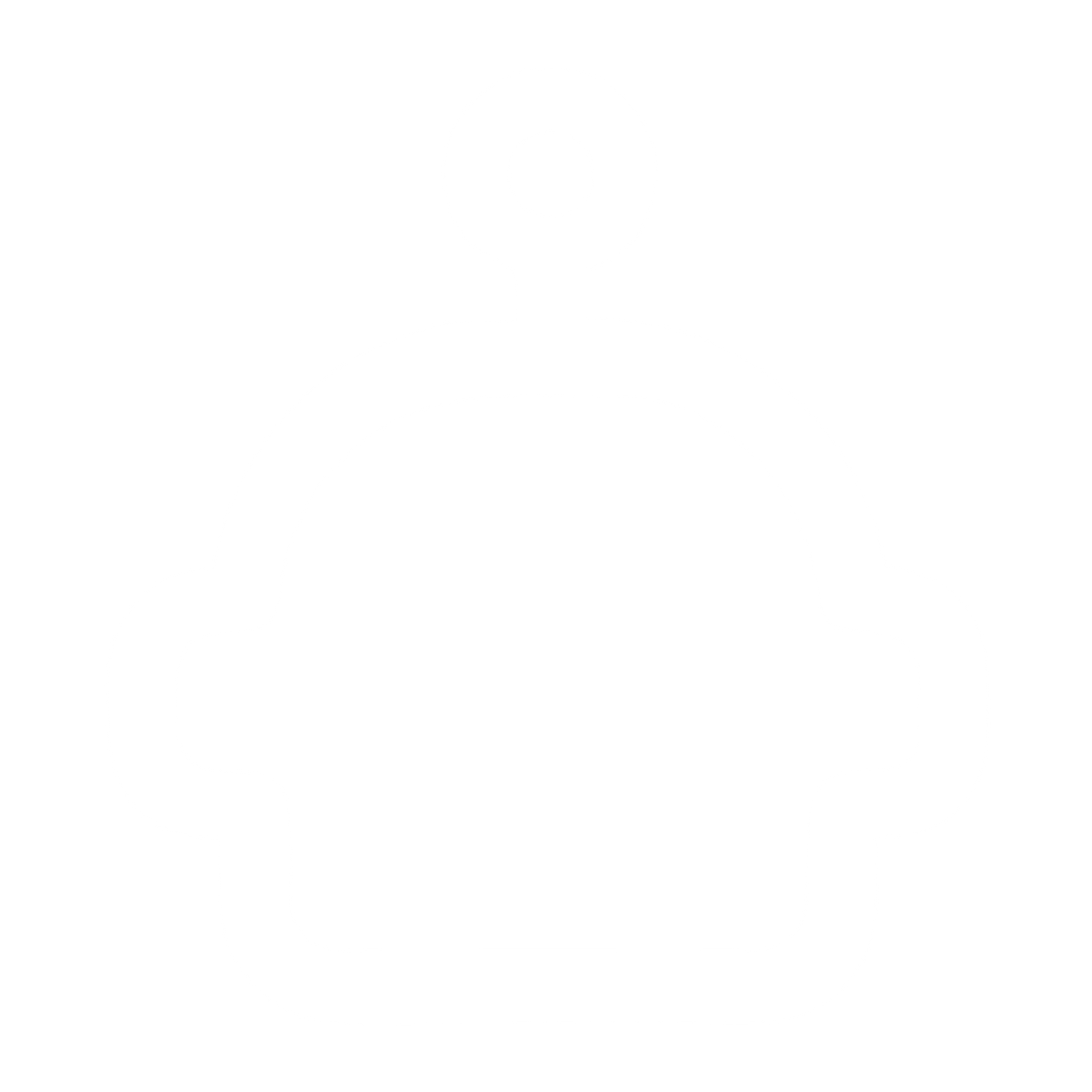 Monoline Robot Head Logo #ffffff