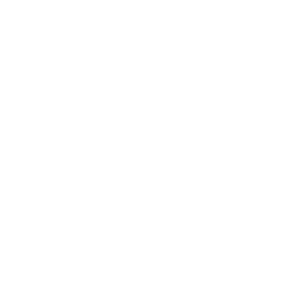 Monoline Robot Head Logo #ffffff